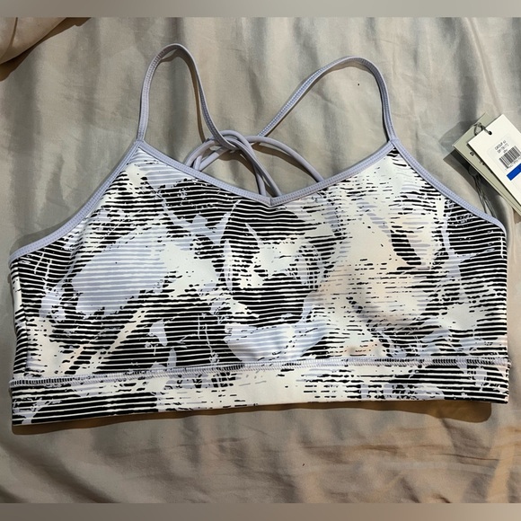 NWT DKNY Sport Sports Bra Purple/White/Black (dp1t8172) Size XL - Picture 1 of 6